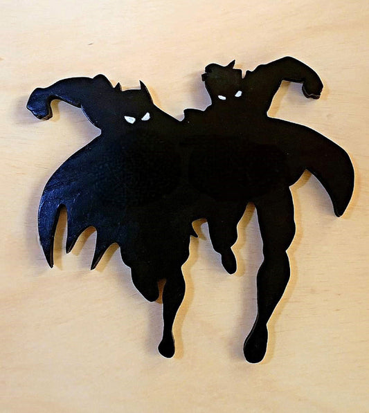 Batman & Robin Running into Action