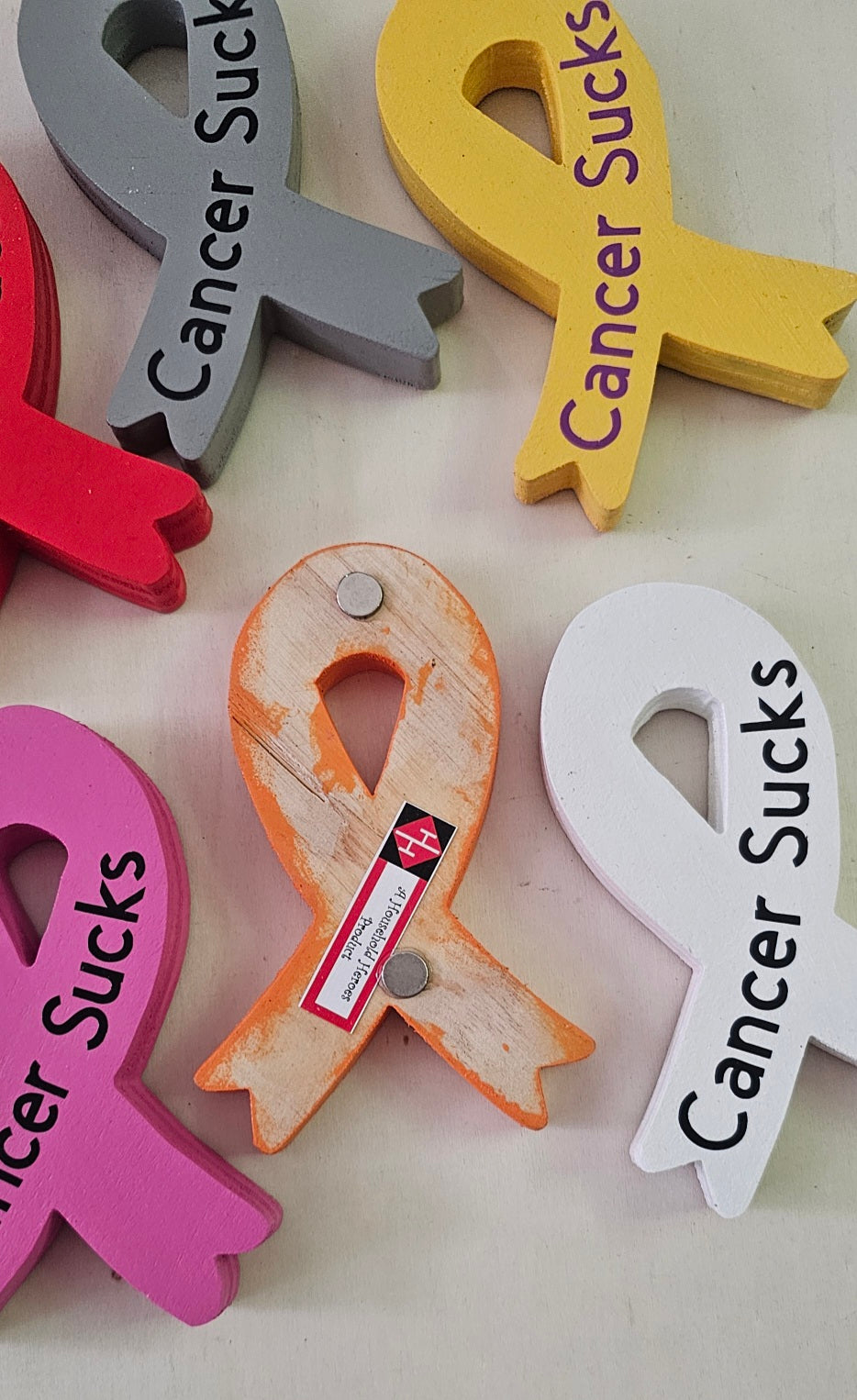Cancer Ribbon Fridge Magnets