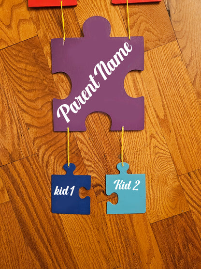 "Best Pieces" Family Puzzle Decor
