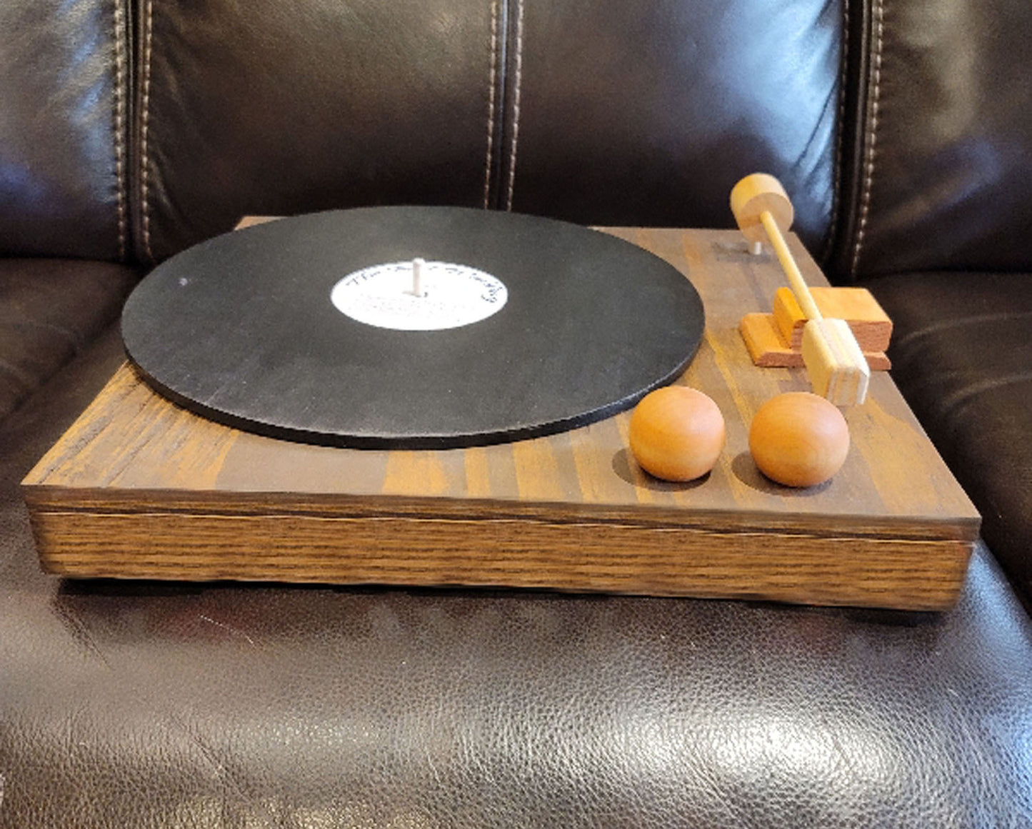 Wooden Record Player Decor