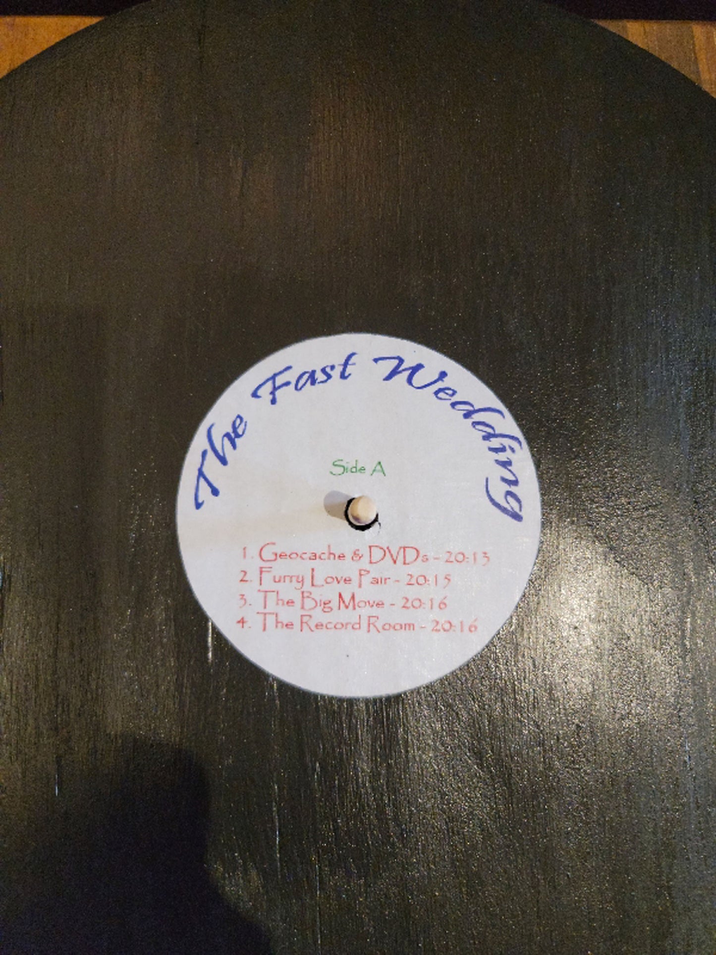 Wooden Record Player Decor