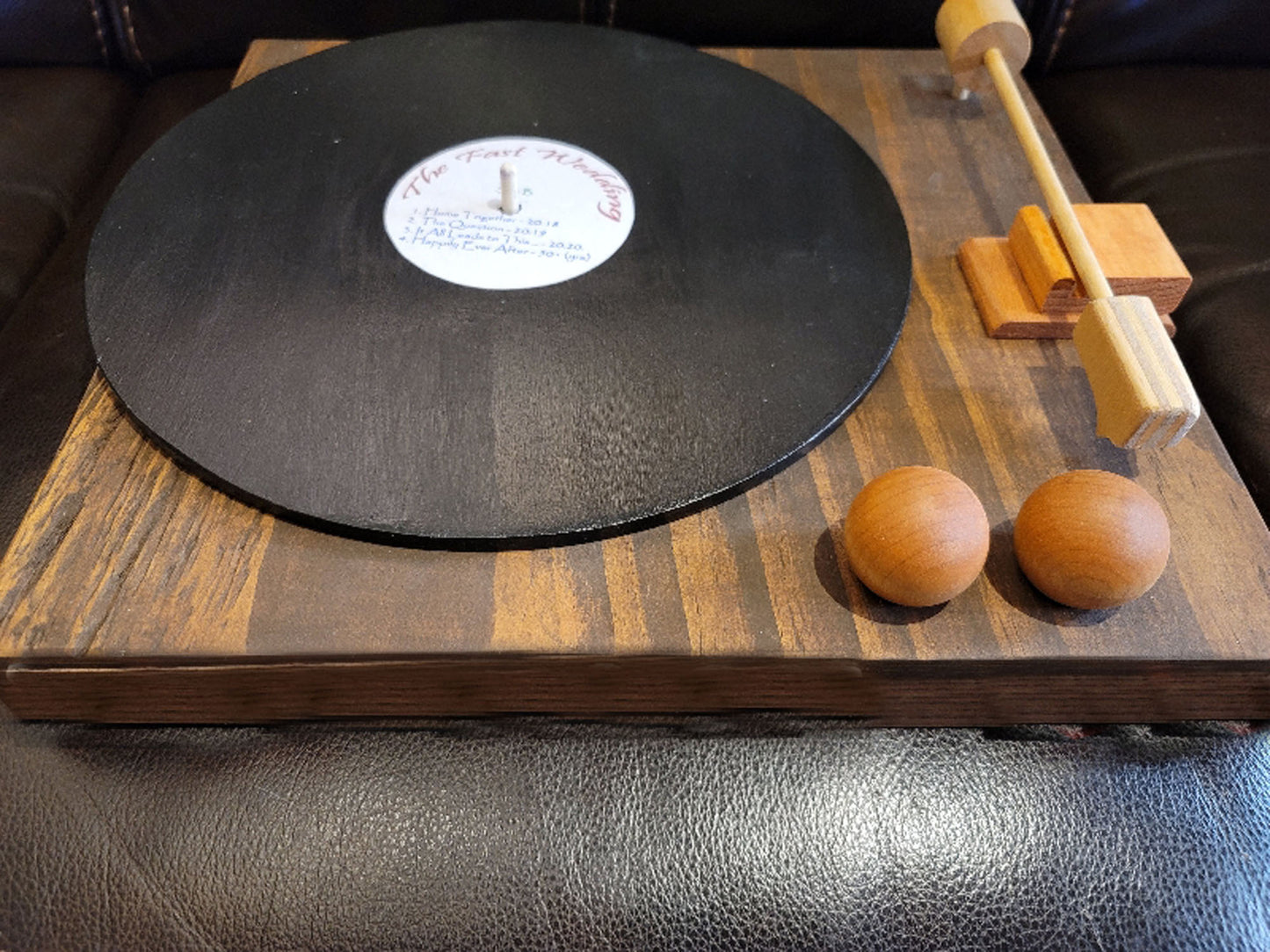 Wooden Record Player Decor