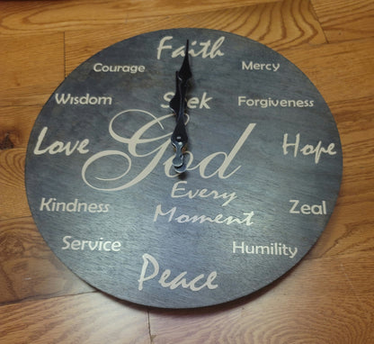 Seek God Every Moment Clock
