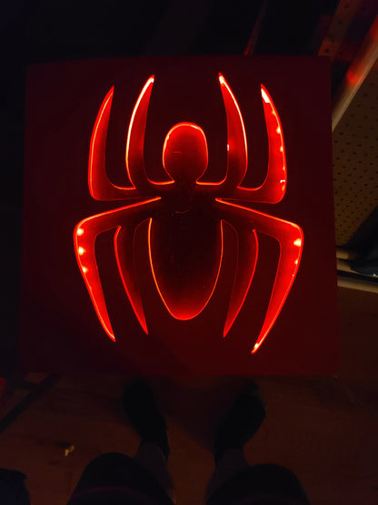 Spider-Man Logo with LED Lights
