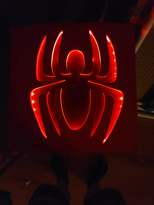 Spider-Man Logo with LED Lights
