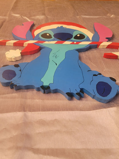 Stitch Celebrating Christmas